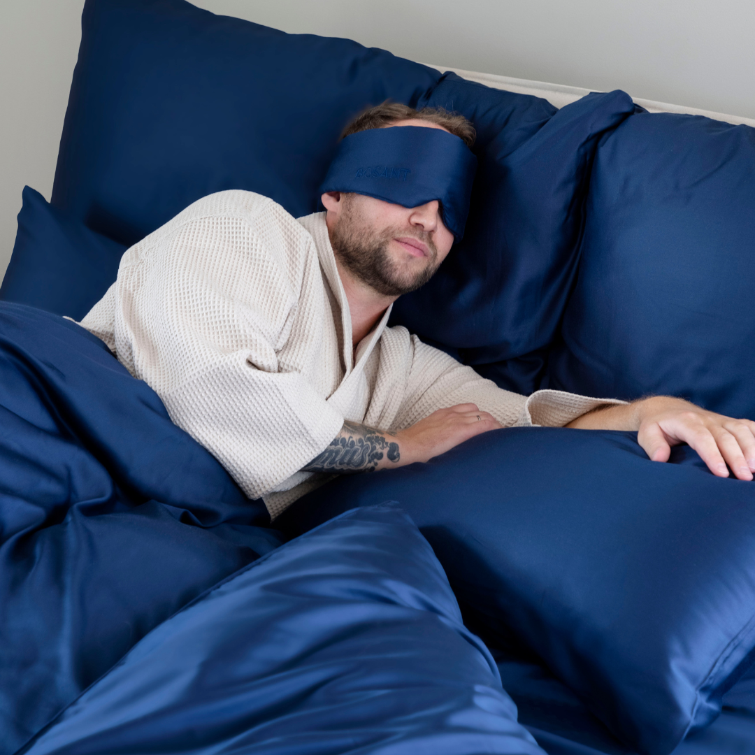 Heilung Bambus Schlafmaske - Marineblau