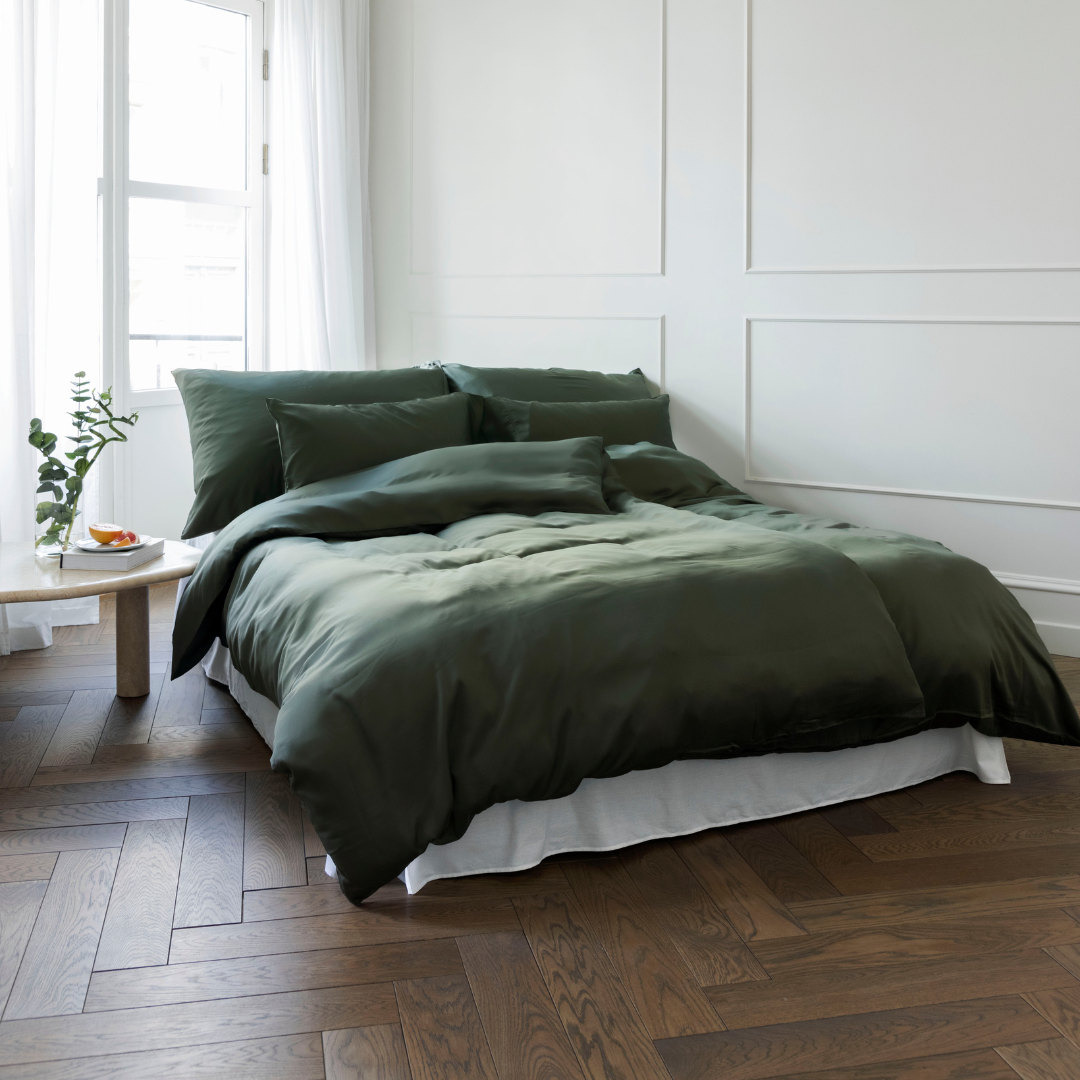 Waldgrün -Bett -Set